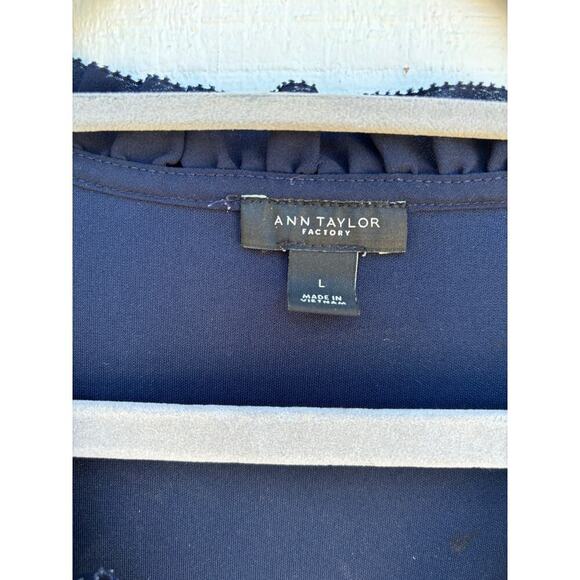 Bundle of TWO Ann Taylor Outlet Sleeveless Blouses, Sz L - Picture 7 of 8